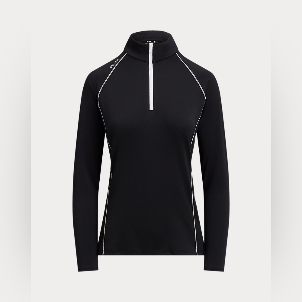 NWT Ralph Lauren RLX Jersey Quarter-Zip Pullover - Polo Black